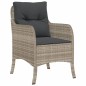 vidaXL 7-tlg. Garten-Essgruppe mit Kissen Hellgrau Poly Rattan vidaXL 7-tlg. Garten-Essgruppe mit Kissen Hellgrau Poly Rattan