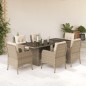 vidaXL 7-tlg. Garten-Essgruppe mit Kissen Beige Poly Rattan vidaXL 7-tlg. Garten-Essgruppe mit Kissen Beige Poly Rattan