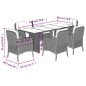 vidaXL 7-tlg. Garten-Essgruppe mit Kissen Beige Poly Rattan vidaXL 7-tlg. Garten-Essgruppe mit Kissen Beige Poly Rattan