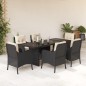vidaXL 7-tlg. Garten-Essgruppe mit Kissen Schwarz Poly Rattan vidaXL 7-tlg. Garten-Essgruppe mit Kissen Schwarz Poly Rattan