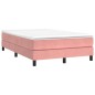 vidaXL Boxspringbett mit Matratze Rosa 120x190 cm Samt vidaXL Boxspringbett mit Matratze Rosa 120x190 cm Samt