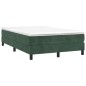 vidaXL Boxspringbett mit Matratze Dunkelgrün 120x190 cm Samt vidaXL Boxspringbett mit Matratze Dunkelgrün 120x190 cm Samt