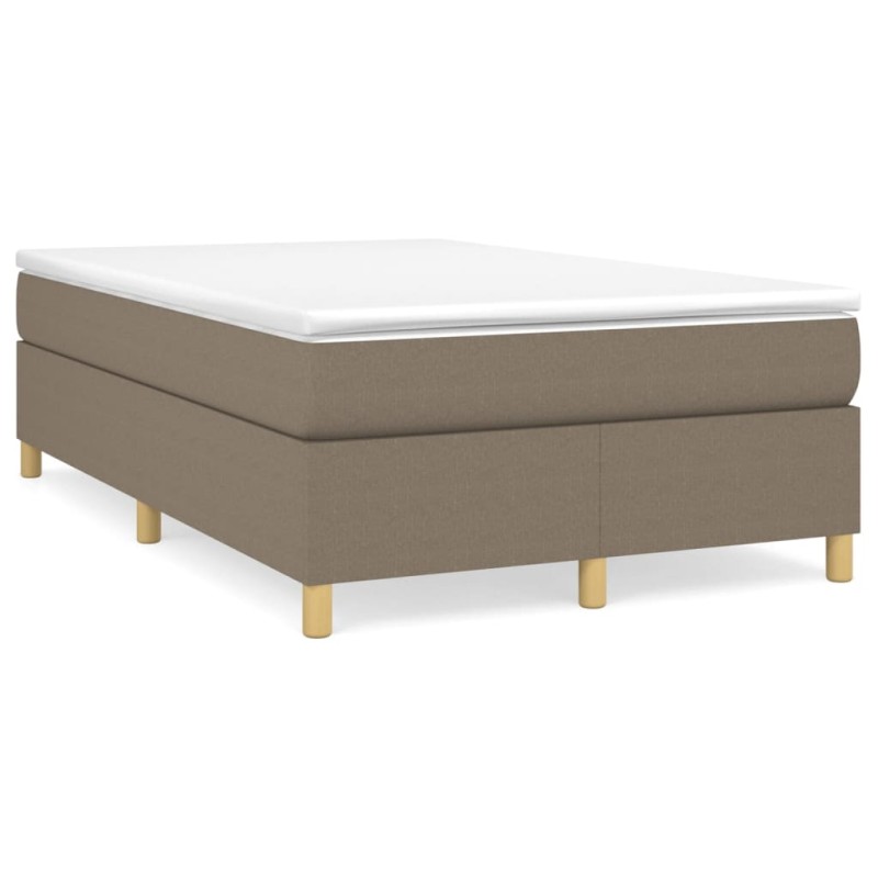 vidaXL Boxspringbett mit Matratze Taupe 120x190 cm Stoff vidaXL Boxspringbett mit Matratze Taupe 120x190 cm Stoff