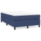 vidaXL Boxspringbett mit Matratze Blau 120x190 cm Stoff vidaXL Boxspringbett mit Matratze Blau 120x190 cm Stoff