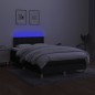 vidaXL Boxspringbett mit Matratze & LED Schwarz 120x190 cm Stoff vidaXL Boxspringbett mit Matratze & LED Schwarz 120x190 cm Stoff