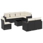 vidaXL 9-tlg. Garten-Sofagarnitur mit Kissen Schwarz Poly Rattan vidaXL 9-tlg. Garten-Sofagarnitur mit Kissen Schwarz Poly Rattan