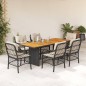 vidaXL 7-tlg. Garten-Essgruppe mit Kissen Schwarz Poly Rattan vidaXL 7-tlg. Garten-Essgruppe mit Kissen Schwarz Poly Rattan