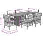 vidaXL 7-tlg. Garten-Essgruppe mit Kissen Schwarz Poly Rattan vidaXL 7-tlg. Garten-Essgruppe mit Kissen Schwarz Poly Rattan