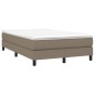 vidaXL Boxspringbett mit Matratze Taupe 120x190 cm Stoff vidaXL Boxspringbett mit Matratze Taupe 120x190 cm Stoff