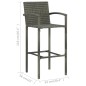 5-tlg. Gartenbar-Set Grau 5-tlg. Gartenbar-Set Grau