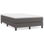 vidaXL Boxspringbett mit Matratze Grau 120x190 cm Kunstleder vidaXL Boxspringbett mit Matratze Grau 120x190 cm Kunstleder