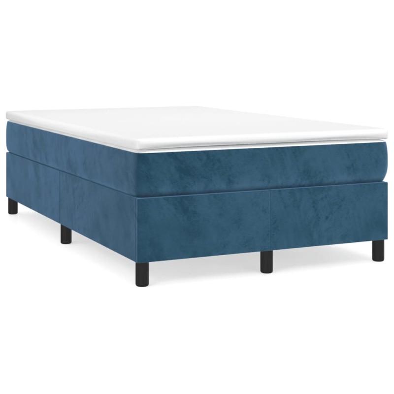 vidaXL Boxspringbett mit Matratze Dunkelblau 120x190 cm Samt vidaXL Boxspringbett mit Matratze Dunkelblau 120x190 cm Samt