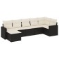 vidaXL 7-tlg. Garten-Sofagarnitur mit Kissen Schwarz Poly Rattan vidaXL 7-tlg. Garten-Sofagarnitur mit Kissen Schwarz Poly Rattan
