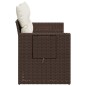 vidaXL Gartensofa mit Kissen 2-Sitzer Braun Poly Rattan vidaXL Gartensofa mit Kissen 2-Sitzer Braun Poly Rattan