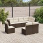 vidaXL 8-tlg. Garten-Sofagarnitur mit Kissen Braun Poly Rattan vidaXL 8-tlg. Garten-Sofagarnitur mit Kissen Braun Poly Rattan