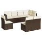 vidaXL 8-tlg. Garten-Sofagarnitur mit Kissen Braun Poly Rattan vidaXL 8-tlg. Garten-Sofagarnitur mit Kissen Braun Poly Rattan