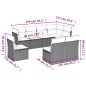 vidaXL 8-tlg. Garten-Sofagarnitur mit Kissen Braun Poly Rattan vidaXL 8-tlg. Garten-Sofagarnitur mit Kissen Braun Poly Rattan