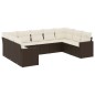 vidaXL 9-tlg. Garten-Sofagarnitur mit Kissen Braun Poly Rattan vidaXL 9-tlg. Garten-Sofagarnitur mit Kissen Braun Poly Rattan