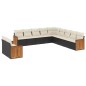 vidaXL 11-tlg. Garten-Sofagarnitur mit Kissen Schwarz Poly Rattan vidaXL 11-tlg. Garten-Sofagarnitur mit Kissen Schwarz Poly Rattan