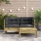 vidaXL Gartensofa mit Kissen und Hocker 2-Sitzer vidaXL Gartensofa mit Kissen und Hocker 2-Sitzer