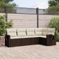 vidaXL 5-tlg. Garten-Sofagarnitur mit Kissen Braun Poly Rattan vidaXL 5-tlg. Garten-Sofagarnitur mit Kissen Braun Poly Rattan
