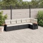 vidaXL 6-tlg. Garten-Sofagarnitur mit Kissen Schwarz Poly Rattan vidaXL 6-tlg. Garten-Sofagarnitur mit Kissen Schwarz Poly Rattan