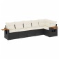 vidaXL 6-tlg. Garten-Sofagarnitur mit Kissen Schwarz Poly Rattan vidaXL 6-tlg. Garten-Sofagarnitur mit Kissen Schwarz Poly Rattan