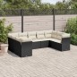 vidaXL 9-tlg. Garten-Sofagarnitur mit Kissen Schwarz Poly Rattan vidaXL 9-tlg. Garten-Sofagarnitur mit Kissen Schwarz Poly Rattan