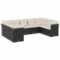vidaXL 9-tlg. Garten-Sofagarnitur mit Kissen Schwarz Poly Rattan vidaXL 9-tlg. Garten-Sofagarnitur mit Kissen Schwarz Poly Rattan