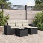 vidaXL 5-tlg. Garten-Sofagarnitur mit Kissen Schwarz Poly Rattan vidaXL 5-tlg. Garten-Sofagarnitur mit Kissen Schwarz Poly Rattan