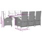 vidaXL 9-tlg. Garten-Essgruppe mit Kissen Schwarz Poly Rattan vidaXL 9-tlg. Garten-Essgruppe mit Kissen Schwarz Poly Rattan