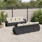 vidaXL 9-tlg. Garten-Sofagarnitur mit Kissen Schwarz Poly Rattan vidaXL 9-tlg. Garten-Sofagarnitur mit Kissen Schwarz Poly Rattan