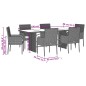 vidaXL 7-tlg. Garten-Essgruppe mit Kissen Schwarz Poly Rattan vidaXL 7-tlg. Garten-Essgruppe mit Kissen Schwarz Poly Rattan