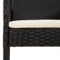 vidaXL 7-tlg. Garten-Essgruppe mit Kissen Schwarz Poly Rattan vidaXL 7-tlg. Garten-Essgruppe mit Kissen Schwarz Poly Rattan
