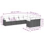 vidaXL 9-tlg. Garten-Sofagarnitur mit Kissen Schwarz Poly Rattan vidaXL 9-tlg. Garten-Sofagarnitur mit Kissen Schwarz Poly Rattan