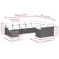 vidaXL 10-tlg. Garten-Sofagarnitur mit Kissen Schwarz Poly Rattan vidaXL 10-tlg. Garten-Sofagarnitur mit Kissen Schwarz Poly Rattan