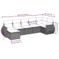 vidaXL 7-tlg. Garten-Sofagarnitur mit Kissen Schwarz Poly Rattan vidaXL 7-tlg. Garten-Sofagarnitur mit Kissen Schwarz Poly Rattan