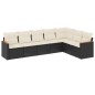 vidaXL 7-tlg. Garten-Sofagarnitur mit Kissen Schwarz Poly Rattan vidaXL 7-tlg. Garten-Sofagarnitur mit Kissen Schwarz Poly Rattan