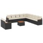 vidaXL 12-tlg. Garten-Sofagarnitur mit Kissen Schwarz Poly Rattan vidaXL 12-tlg. Garten-Sofagarnitur mit Kissen Schwarz Poly Rattan