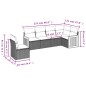 vidaXL 6-tlg. Garten-Sofagarnitur mit Kissen Schwarz Poly Rattan vidaXL 6-tlg. Garten-Sofagarnitur mit Kissen Schwarz Poly Rattan