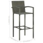 vidaXL 5-tlg. Gartenbar-Set Grau vidaXL 5-tlg. Gartenbar-Set Grau