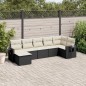 vidaXL 7-tlg. Garten-Sofagarnitur mit Kissen Schwarz Poly Rattan vidaXL 7-tlg. Garten-Sofagarnitur mit Kissen Schwarz Poly Rattan
