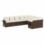 vidaXL 9-tlg. Garten-Sofagarnitur mit Kissen Braun Poly Rattan vidaXL 9-tlg. Garten-Sofagarnitur mit Kissen Braun Poly Rattan