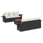 vidaXL 7-tlg. Garten-Sofagarnitur mit Kissen Schwarz Poly Rattan vidaXL 7-tlg. Garten-Sofagarnitur mit Kissen Schwarz Poly Rattan
