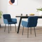 vidaXL Esszimmerstühle 2 Stk. Blau Samt vidaXL Esszimmerstühle 2 Stk. Blau Samt