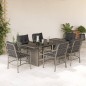 vidaXL 7-tlg. Garten-Essgruppe mit Kissen Hellgrau Poly Rattan vidaXL 7-tlg. Garten-Essgruppe mit Kissen Hellgrau Poly Rattan