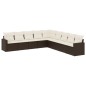 vidaXL 9-tlg. Garten-Sofagarnitur mit Kissen Braun Poly Rattan vidaXL 9-tlg. Garten-Sofagarnitur mit Kissen Braun Poly Rattan