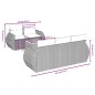 vidaXL 6-tlg. Garten-Sofagarnitur mit Kissen Schwarz Poly Rattan vidaXL 6-tlg. Garten-Sofagarnitur mit Kissen Schwarz Poly Rattan