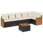 vidaXL 7-tlg. Garten-Sofagarnitur mit Kissen Schwarz Poly Rattan vidaXL 7-tlg. Garten-Sofagarnitur mit Kissen Schwarz Poly Rattan