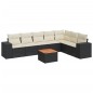 vidaXL 8-tlg. Garten-Sofagarnitur mit Kissen Schwarz Poly Rattan vidaXL 8-tlg. Garten-Sofagarnitur mit Kissen Schwarz Poly Rattan